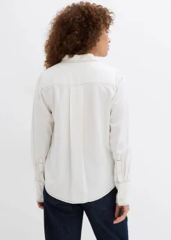 Damen bonprix Nachhaltigere Materialien|Bekleidung·Jacken & Mäntel|Bluse aus fließender Viskose