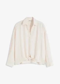 Discount Bluse aus leichtem Crêpe Damen Blusen & Tuniken|Bekleidung·Jacken & Mäntel