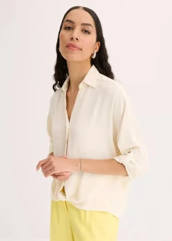 Discount Bluse aus leichtem Crêpe Damen Blusen & Tuniken|Bekleidung·Jacken & Mäntel