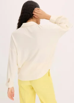 Discount Bluse aus leichtem Crêpe Damen Blusen & Tuniken|Bekleidung·Jacken & Mäntel