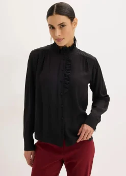 Outlet Bluse aus luftigem Crêpe Damen Blusen & Tuniken|Bekleidung·Jacken & Mäntel
