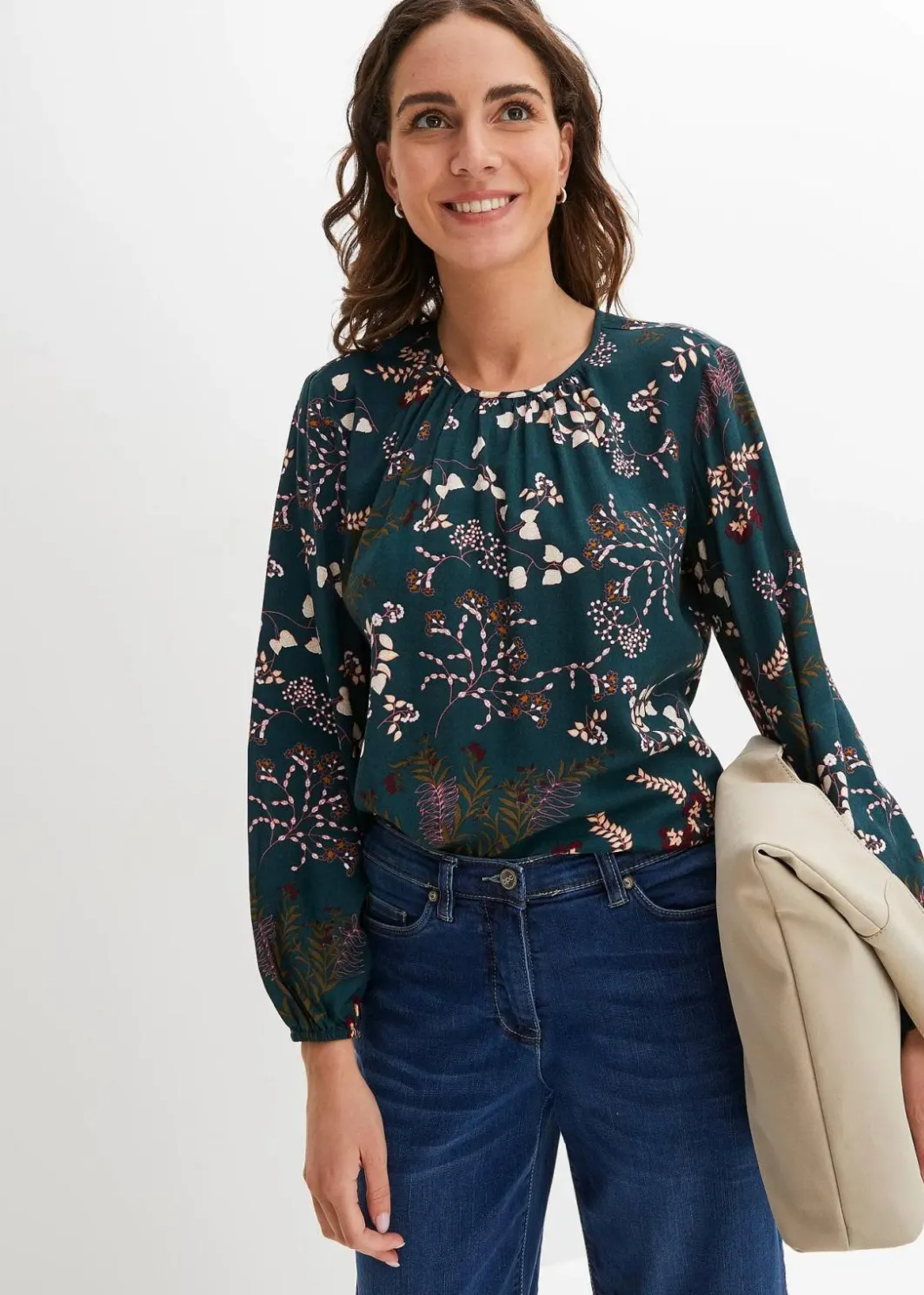 Hot Bluse aus nachhaltiger Viskose Damen Bekleidung·Jacken & Mäntel|Nachhaltigere Materialien