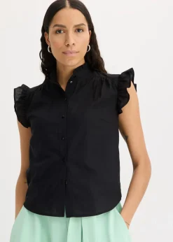 Damen bonprix Blusen & Tuniken|Bekleidung·Jacken & Mäntel|Bluse aus reiner Baumwolle