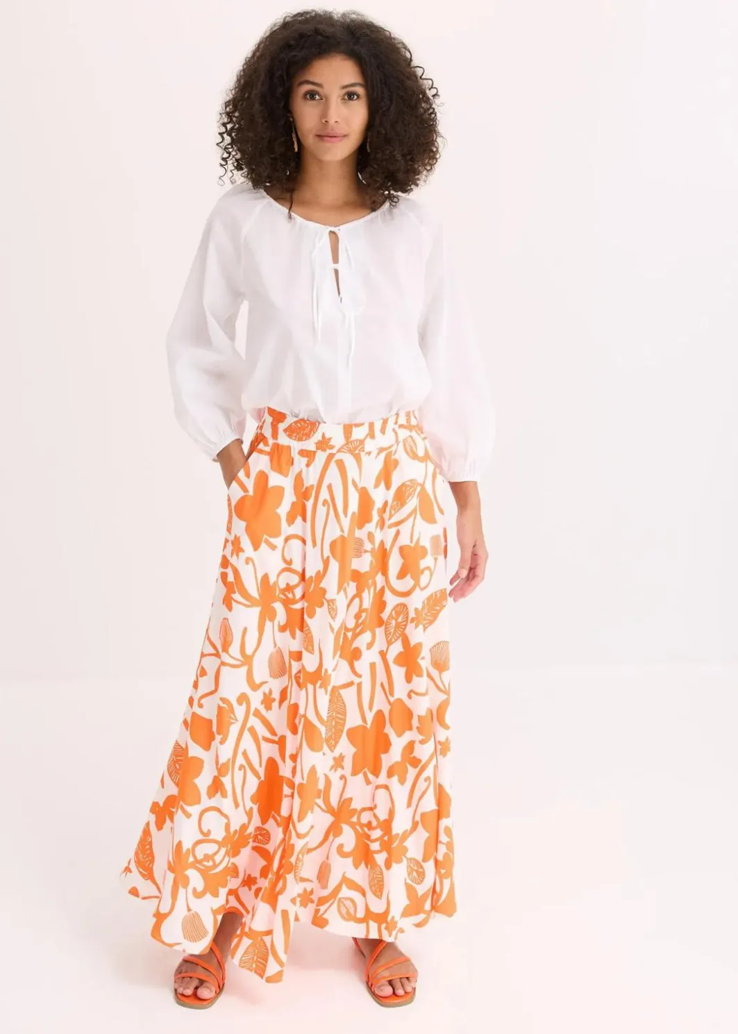 Damen bonprix Blusen & Tuniken|Bekleidung·Jacken & Mäntel|Bluse aus reiner Bio-Baumwolle