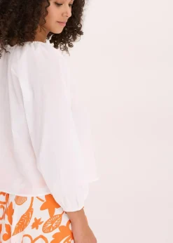 Damen bonprix Blusen & Tuniken|Bekleidung·Jacken & Mäntel|Bluse aus reiner Bio-Baumwolle