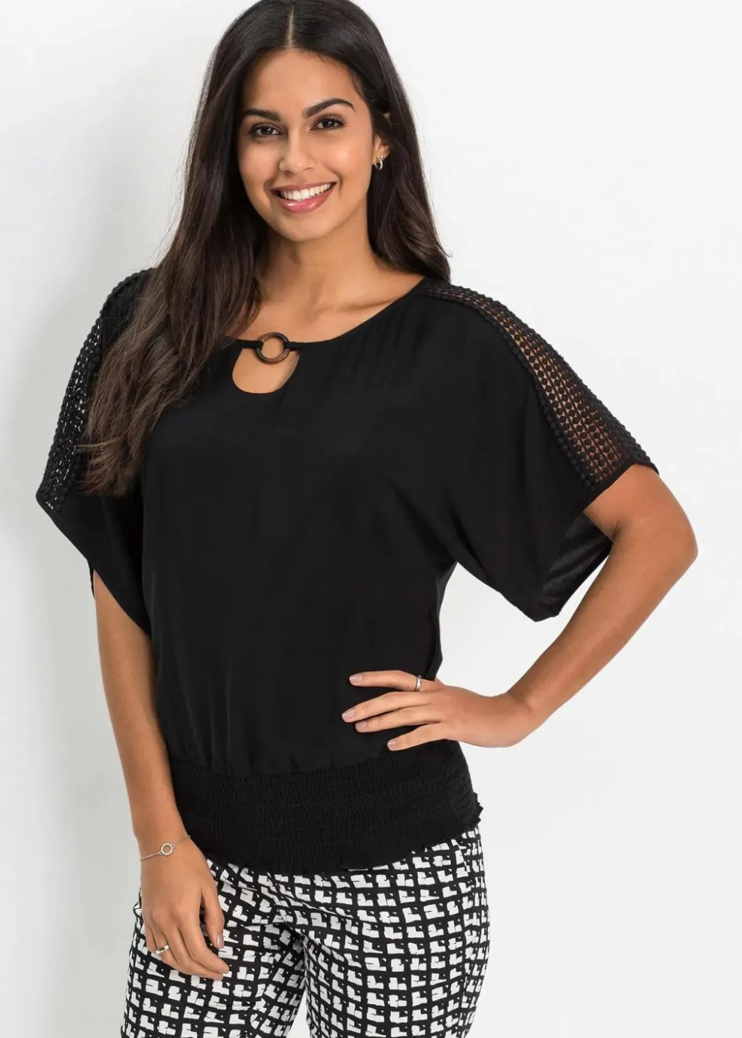 Damen bonprix Nachhaltigere Materialien|Blusen & Tuniken|Bluse aus reiner Viskose