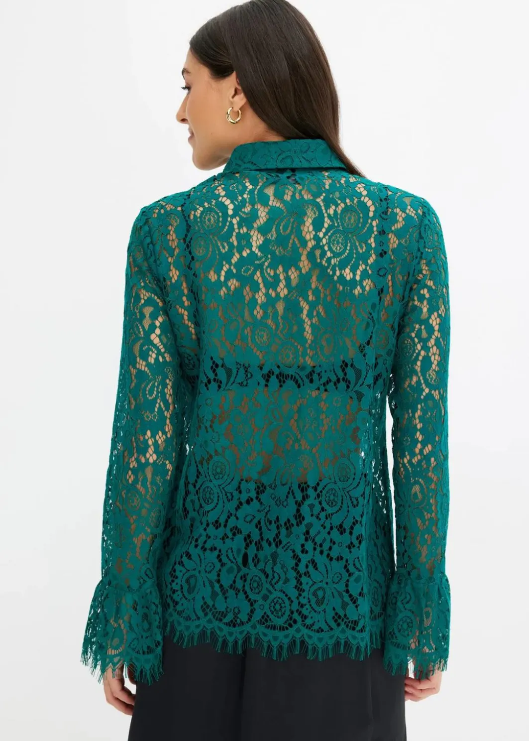 Damen bonprix Blusen & Tuniken|Bekleidung·Jacken & Mäntel|Bluse aus Spitze