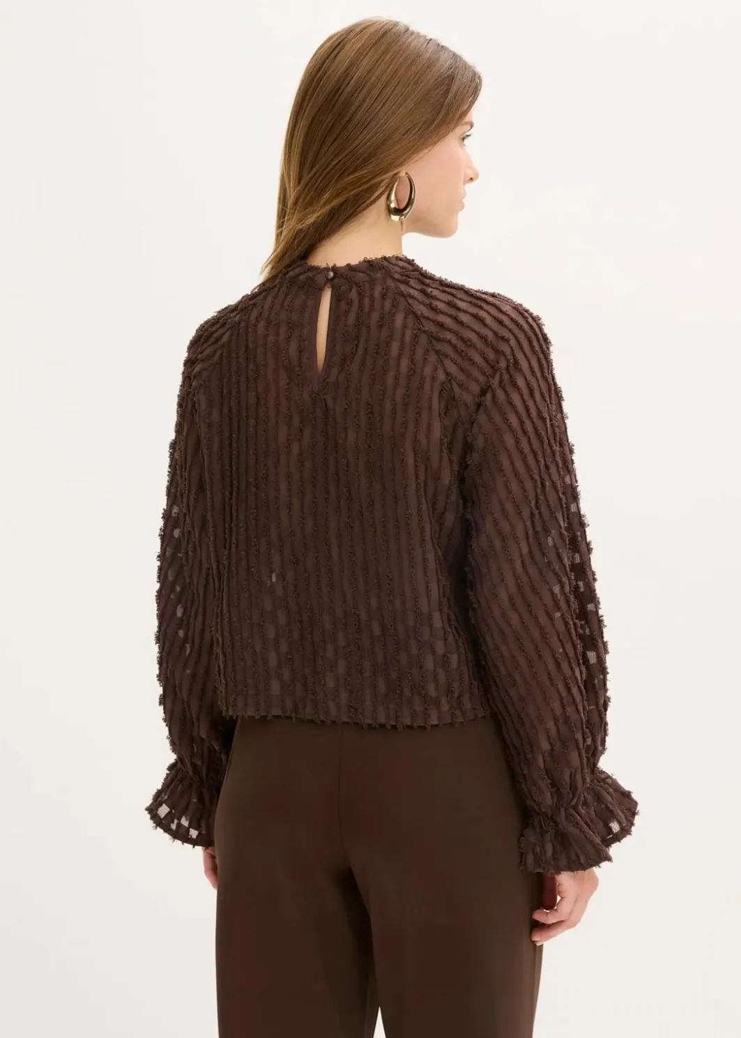 Damen bonprix Blusen & Tuniken|Bekleidung·Jacken & Mäntel|Bluse aus strukturiertem Material