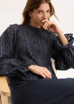 Damen bonprix Bekleidung·Jacken & Mäntel|Blusen & Tuniken|Bluse aus strukturiertem Material