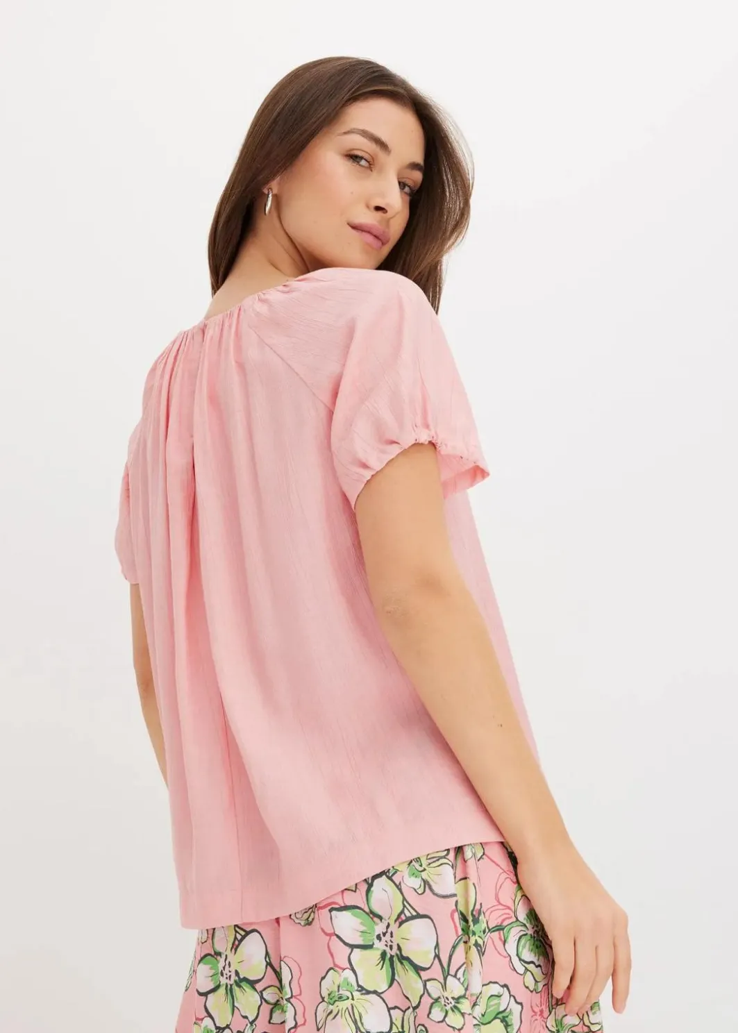 Best Bluse aus strukturiertem Crinkle Damen Shirts & Tops|Blusen & Tuniken
