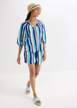 Discount Bluse aus strukturierter Viskose Damen Bekleidung·Jacken & Mäntel|Blusen & Tuniken