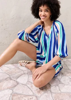 Discount Bluse aus strukturierter Viskose Damen Bekleidung·Jacken & Mäntel|Blusen & Tuniken