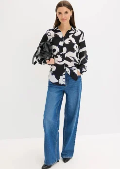 Damen bonprix Blusen & Tuniken|Bekleidung·Jacken & Mäntel|Bluse bedruckt