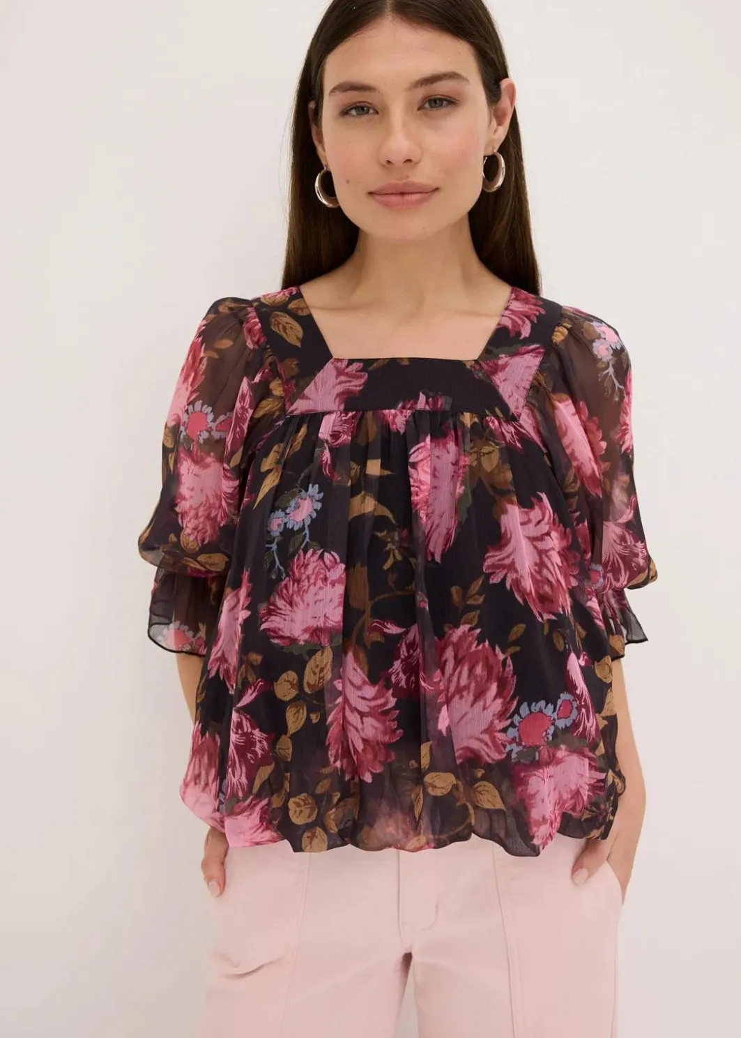 Hot Bluse mit Ballonsaum Damen Blusen & Tuniken|Bekleidung·Jacken & Mäntel