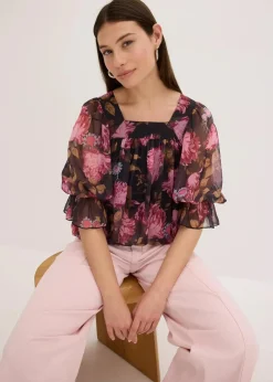 Hot Bluse mit Ballonsaum Damen Blusen & Tuniken|Bekleidung·Jacken & Mäntel