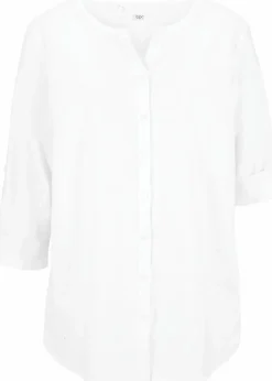 Sale Bluse mit Leinen, 3/4 Arm Damen Bekleidung·Jacken & Mäntel|Blusen & Tuniken