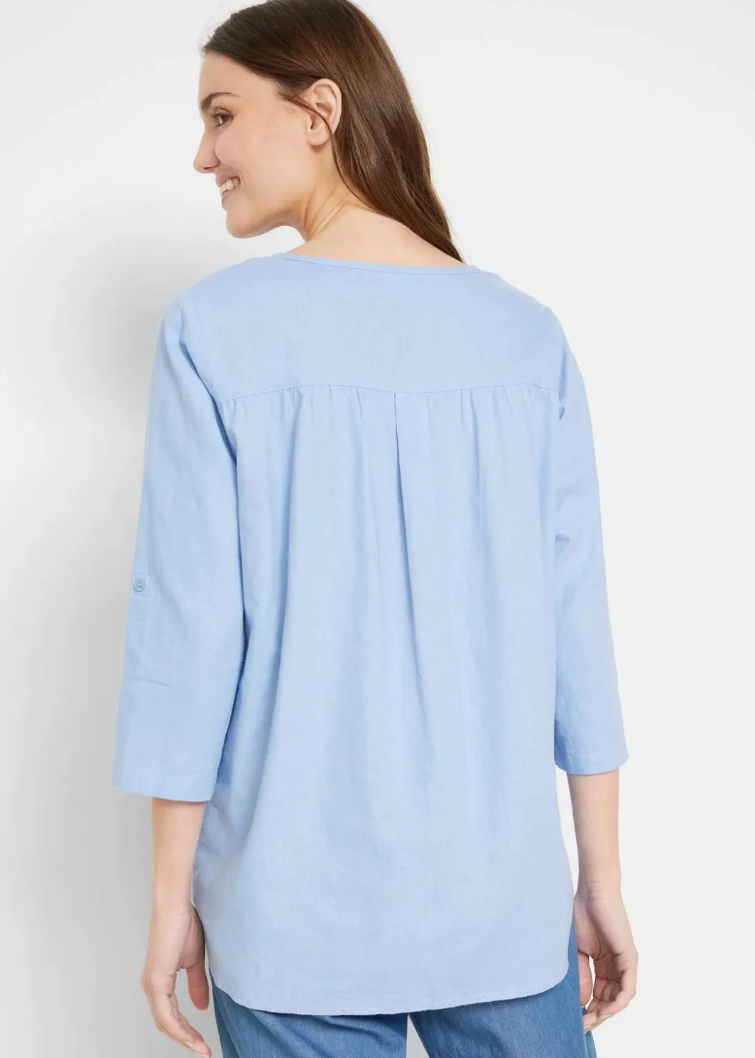 Sale Bluse mit Leinen, 3/4 Arm Damen Blusen & Tuniken|Bekleidung·Jacken & Mäntel