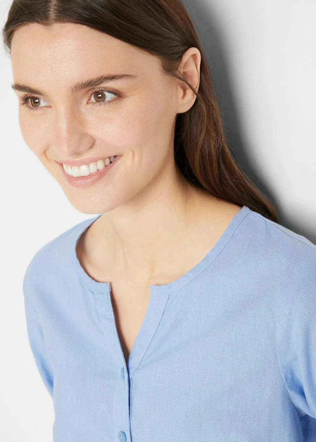 Sale Bluse mit Leinen, 3/4 Arm Damen Blusen & Tuniken|Bekleidung·Jacken & Mäntel