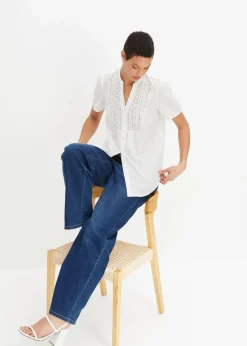 Damen bonprix Blusen & Tuniken|Bluse mit Lochstickerei