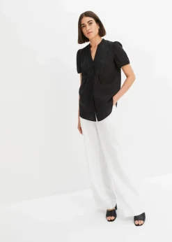Damen bonprix Blusen & Tuniken|Bluse mit Lochstickerei