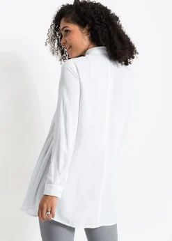 Bluse mit Perlenknopfleiste Damen Nachhaltigere Materialien|Blusen & Tuniken