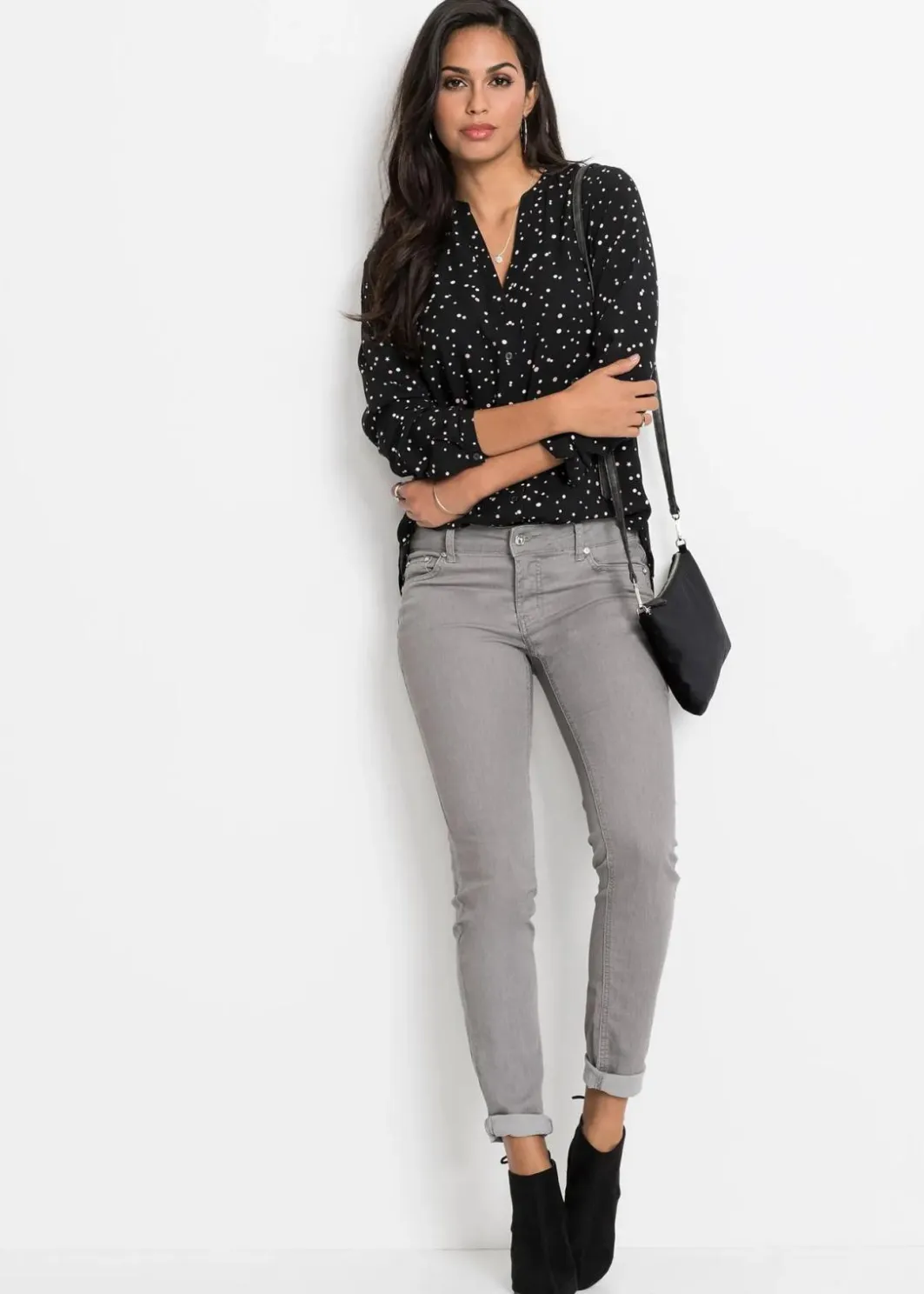 Damen bonprix Bekleidung·Jacken & Mäntel|Blusen & Tuniken|Bluse mit Pünktchen