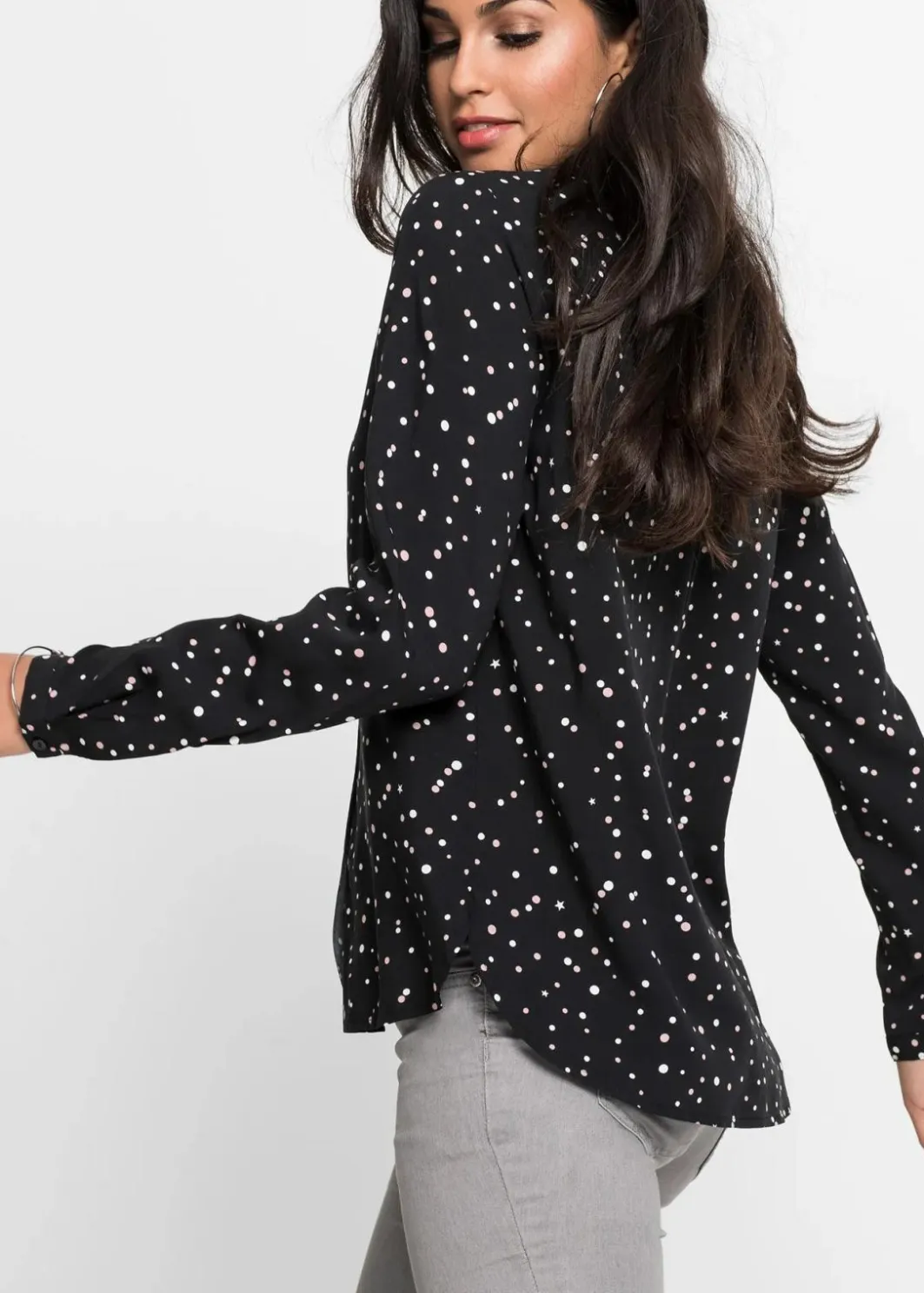 Damen bonprix Bekleidung·Jacken & Mäntel|Blusen & Tuniken|Bluse mit Pünktchen