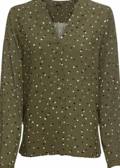 Damen bonprix Nachhaltigere Materialien|Blusen & Tuniken|Bluse mit Pünktchen