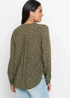 Damen bonprix Nachhaltigere Materialien|Blusen & Tuniken|Bluse mit Pünktchen