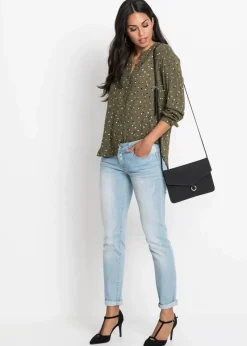 Damen bonprix Nachhaltigere Materialien|Blusen & Tuniken|Bluse mit Pünktchen