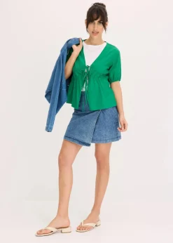 Outlet Bluse mit Schleifen Damen Blusen & Tuniken|Bekleidung·Jacken & Mäntel