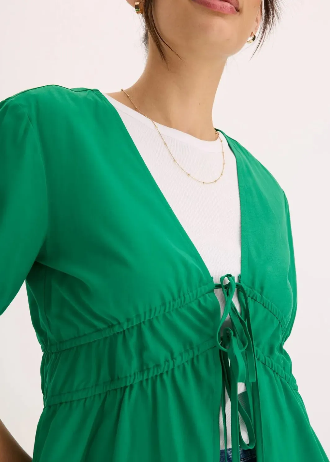 Outlet Bluse mit Schleifen Damen Blusen & Tuniken|Bekleidung·Jacken & Mäntel