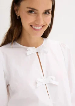 Damen bonprix Blusen & Tuniken|Bluse mit Schleifendetail