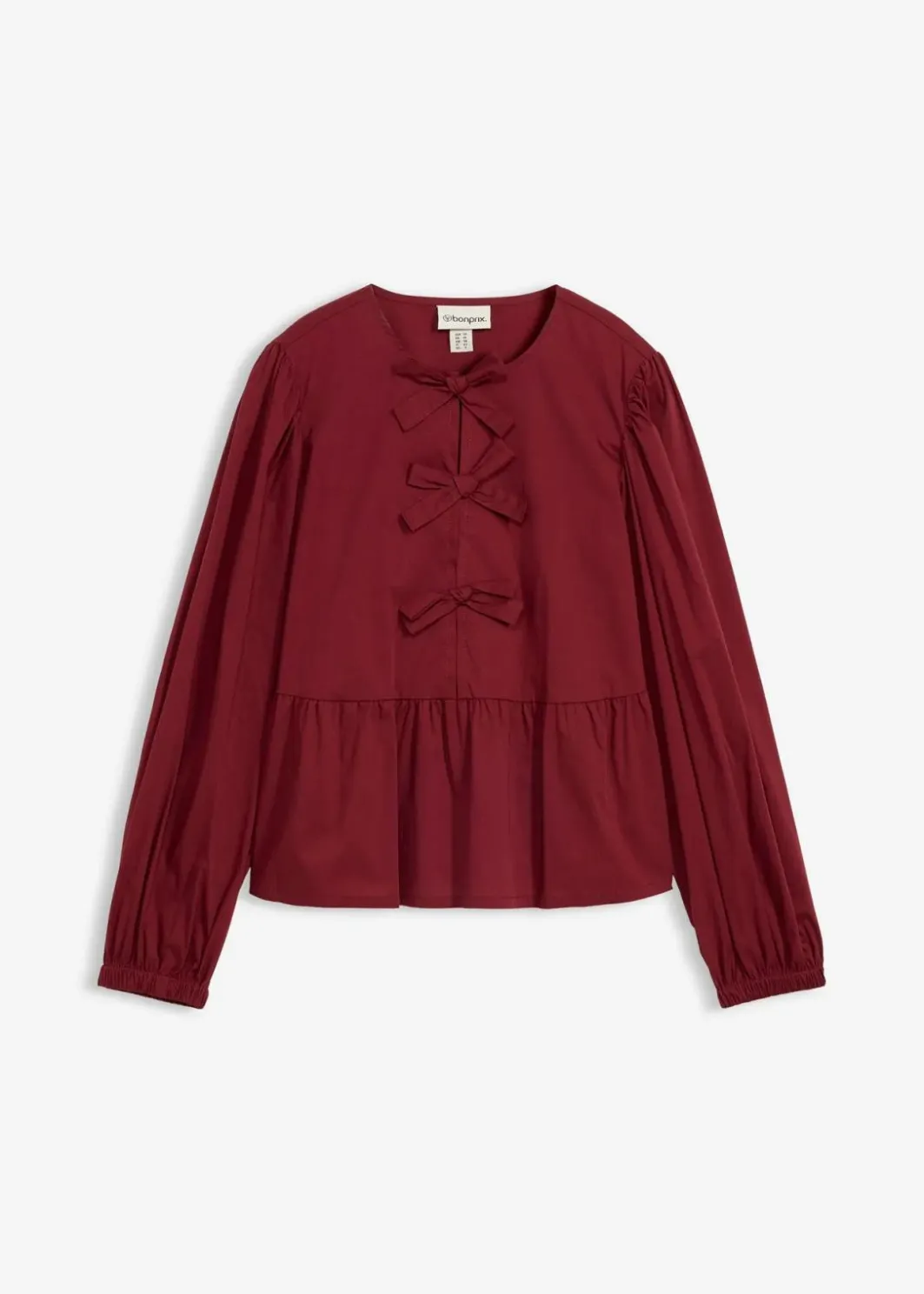 Damen bonprix Blusen & Tuniken|Bekleidung·Jacken & Mäntel|Bluse mit Schleifendetails