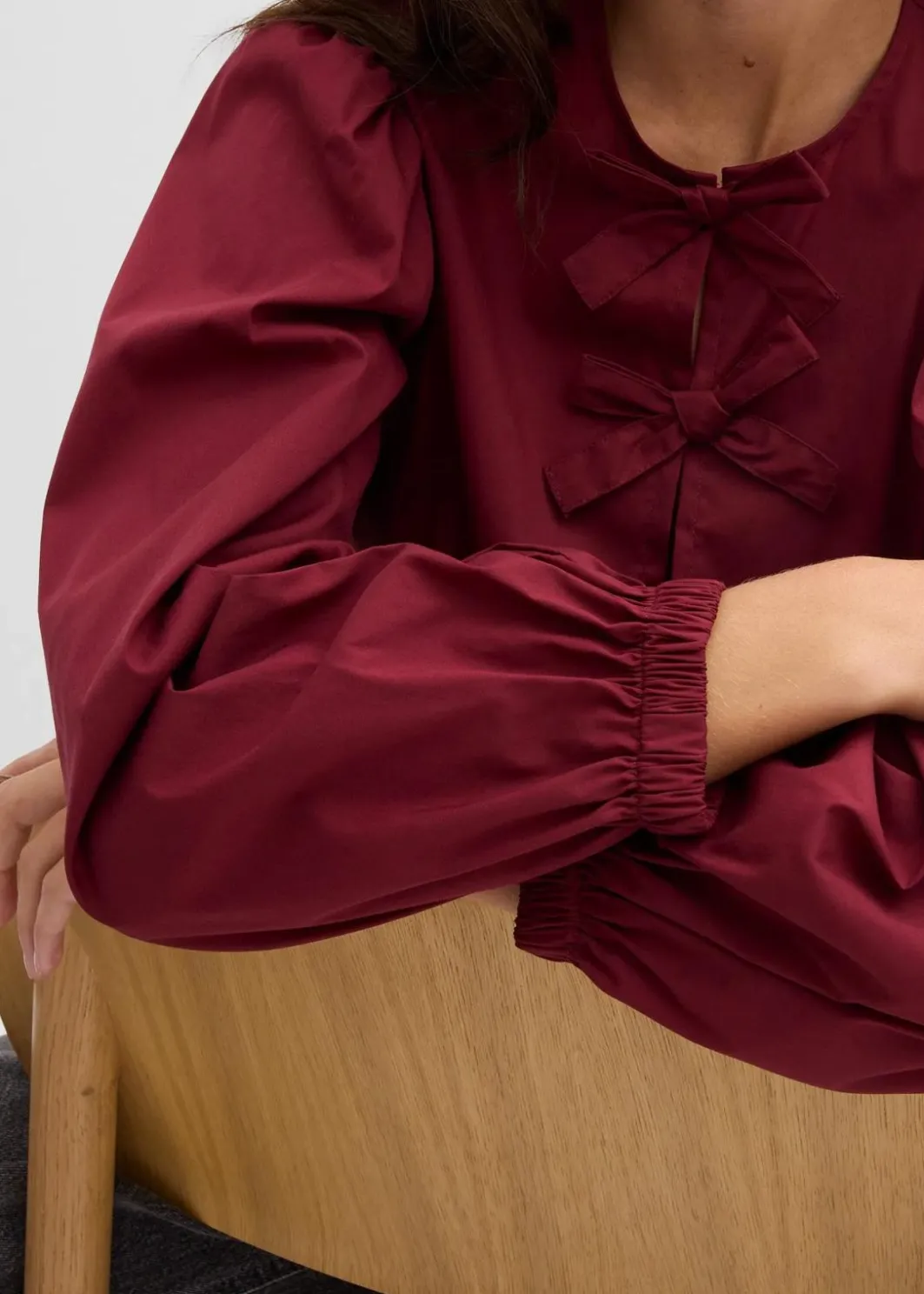Damen bonprix Blusen & Tuniken|Bekleidung·Jacken & Mäntel|Bluse mit Schleifendetails