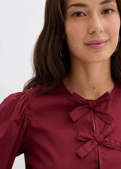 Damen bonprix Blusen & Tuniken|Bekleidung·Jacken & Mäntel|Bluse mit Schleifendetails