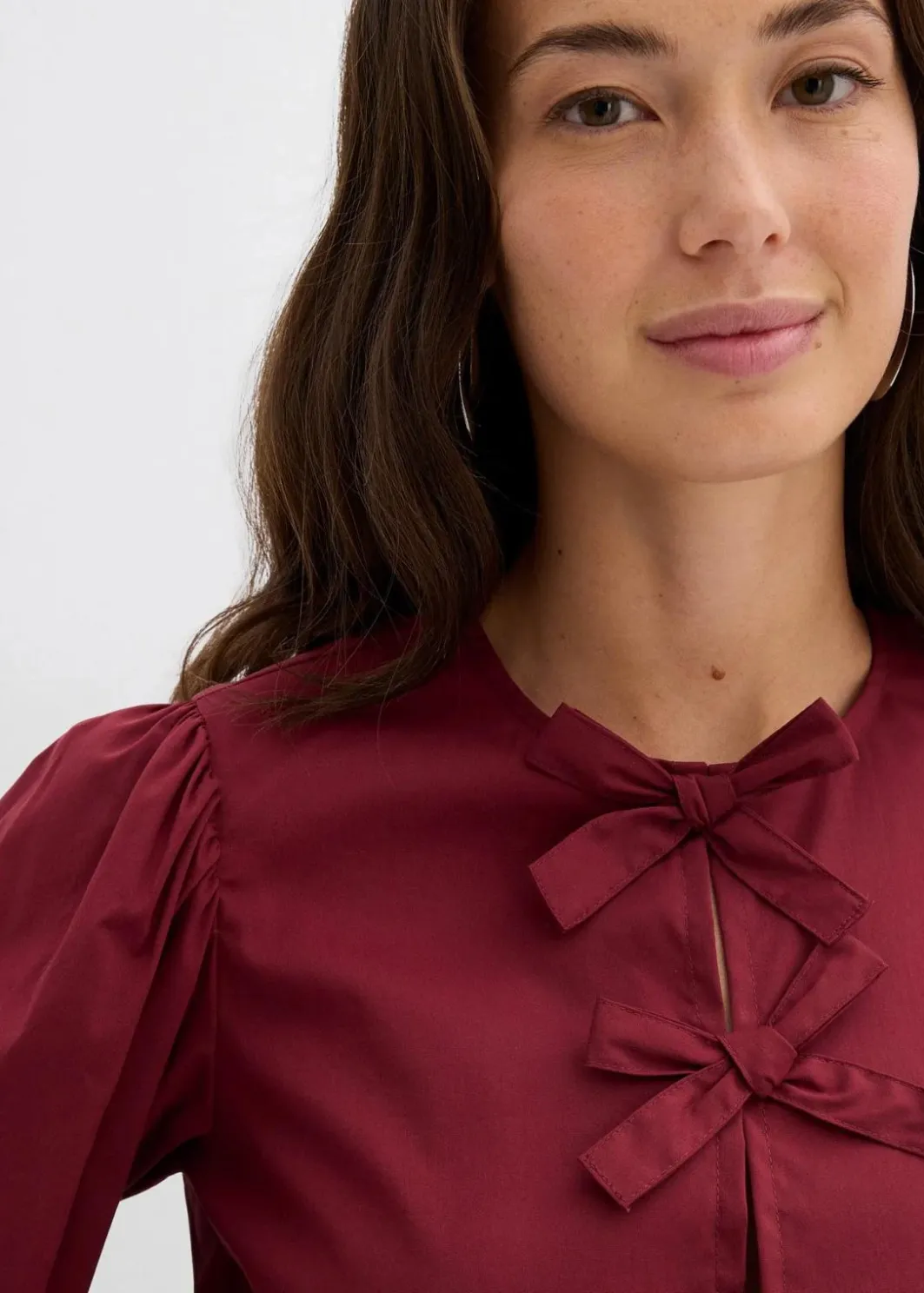 Damen bonprix Blusen & Tuniken|Bekleidung·Jacken & Mäntel|Bluse mit Schleifendetails