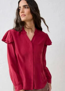 Outlet Bluse mit Seidenanteil Damen Blusen & Tuniken|Bekleidung·Jacken & Mäntel