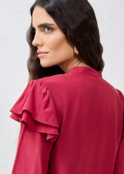 Outlet Bluse mit Seidenanteil Damen Blusen & Tuniken|Bekleidung·Jacken & Mäntel