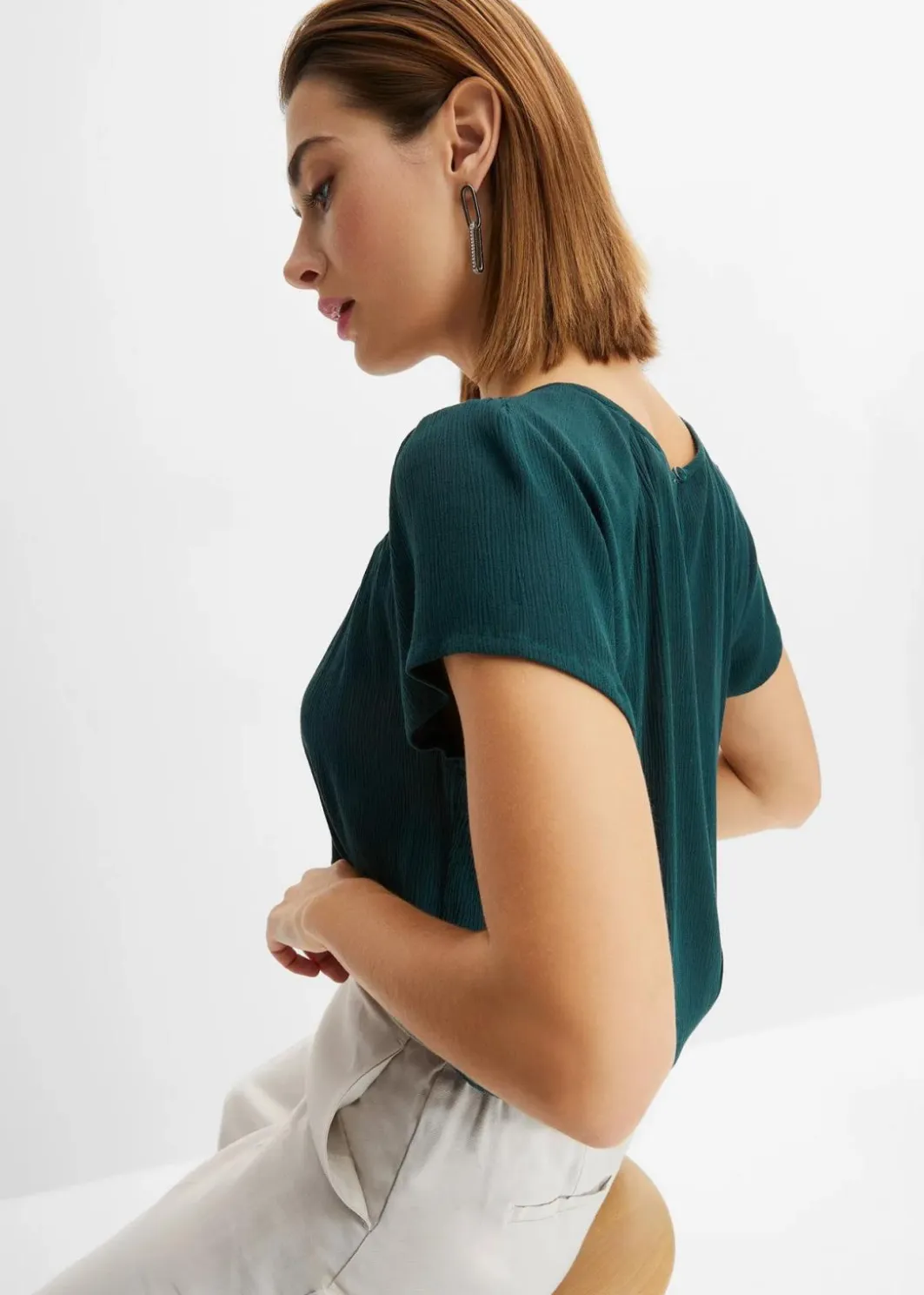 Damen bonprix Bekleidung·Jacken & Mäntel|Blusen & Tuniken|Bluse mit Spitze