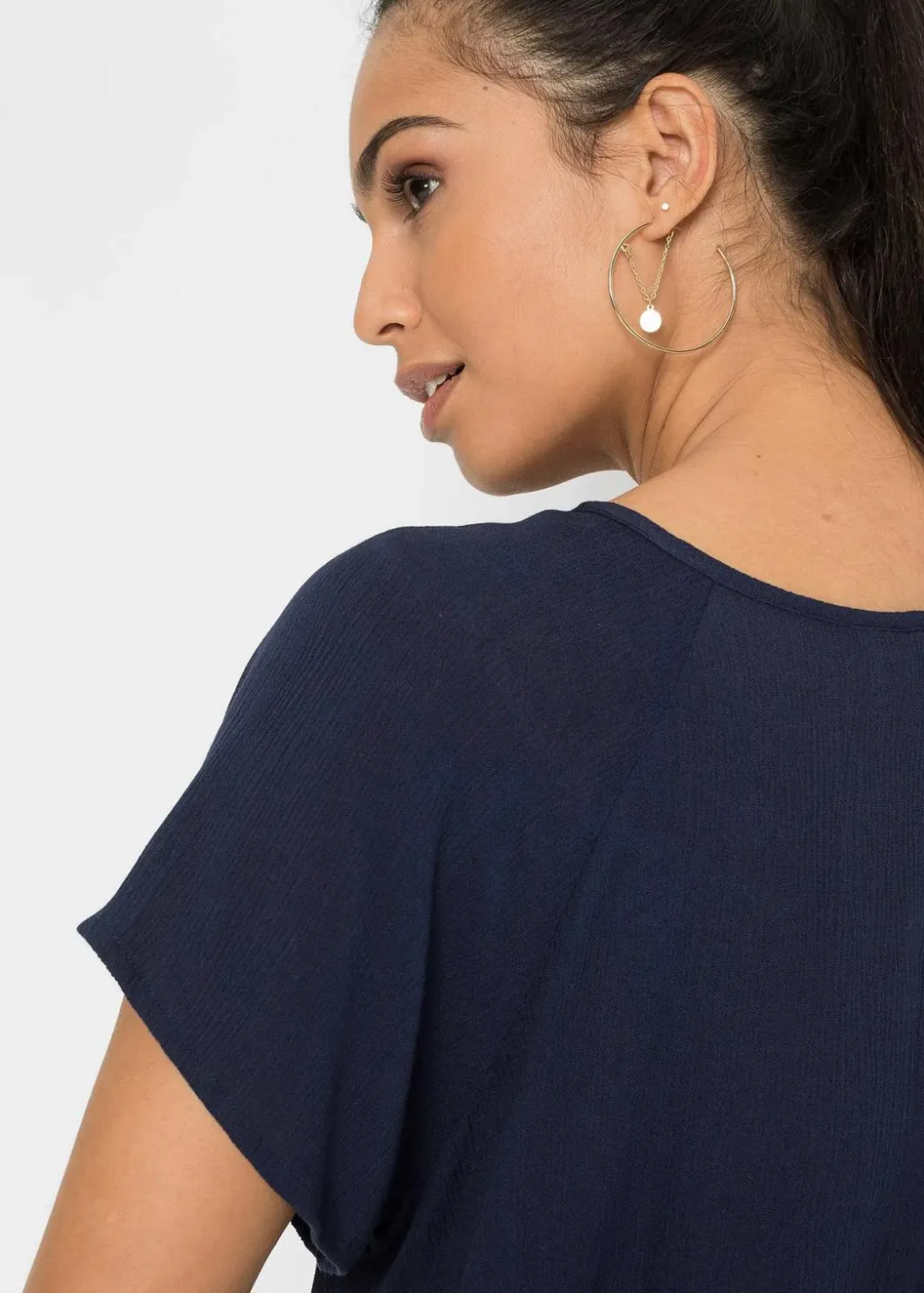Damen bonprix Nachhaltigere Materialien|Blusen & Tuniken|Bluse mit Spitze