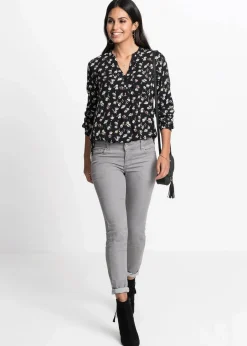 Hot Bluse mit V-Ausschnitt Damen Bekleidung·Jacken & Mäntel|Nachhaltigere Materialien