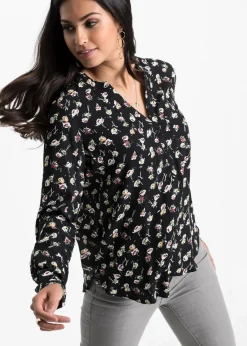 Hot Bluse mit V-Ausschnitt Damen Bekleidung·Jacken & Mäntel|Nachhaltigere Materialien