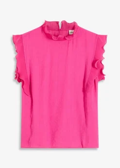 Online Bluse mit Volants Damen Bekleidung·Jacken & Mäntel|Blusen & Tuniken