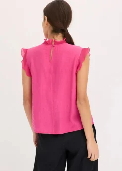 Online Bluse mit Volants Damen Bekleidung·Jacken & Mäntel|Blusen & Tuniken