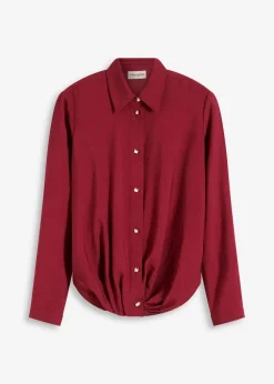 Discount Bluse mit Wickel-Detail aus strukturiertem Material Damen Bekleidung·Jacken & Mäntel|Blusen & Tuniken