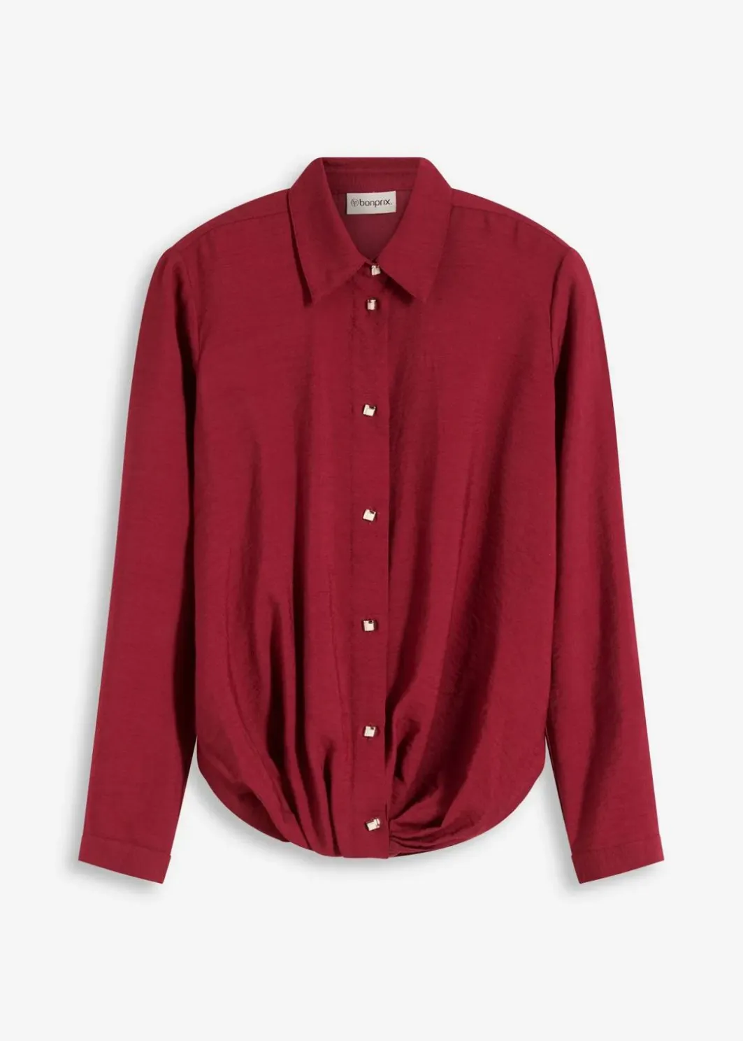 Discount Bluse mit Wickel-Detail aus strukturiertem Material Damen Bekleidung·Jacken & Mäntel|Blusen & Tuniken