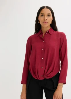 Discount Bluse mit Wickel-Detail aus strukturiertem Material Damen Bekleidung·Jacken & Mäntel|Blusen & Tuniken