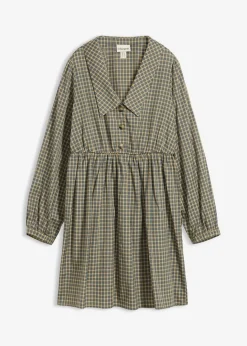 Online Blusenkleid aus Baumwoll-Mix Damen Kleider