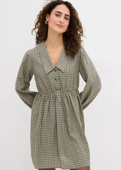 Online Blusenkleid aus Baumwoll-Mix Damen Kleider